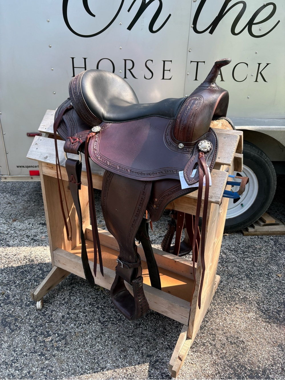 Hilason 16” flex tree Western Dark Brown Leather Ranch Saddle